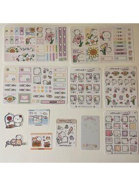 Every Minute A Story Washi Card & Stickers Set Flowers Fox Planner & More